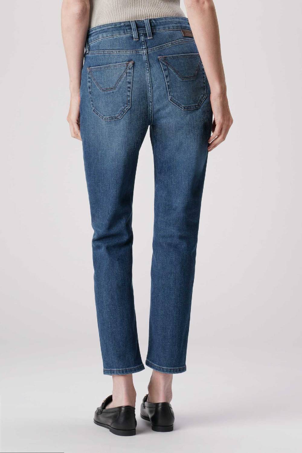 Jeckerson Jacqueline - Pantalone 5 tasche in denim tri-blend blu scuro Online