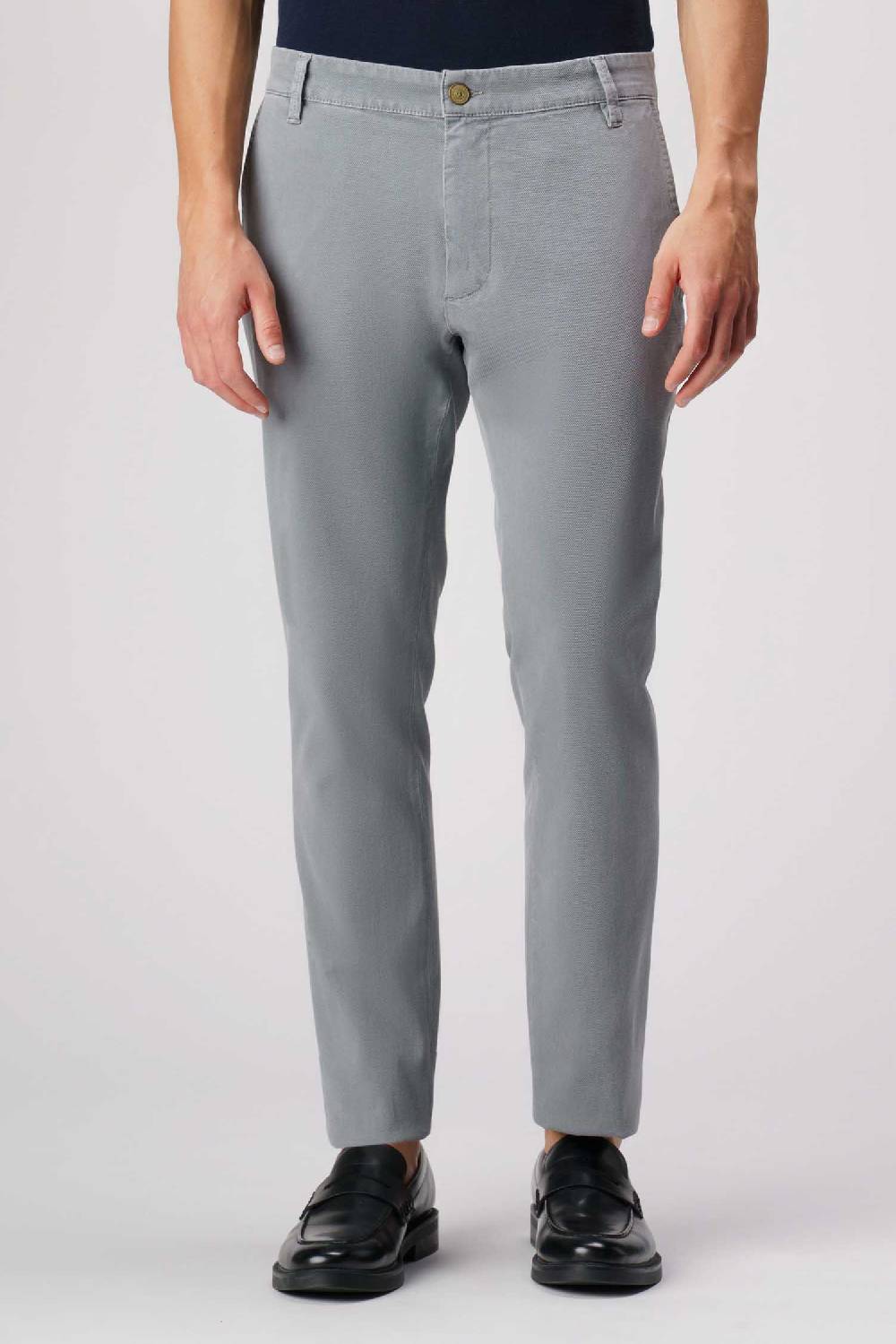 Jeckerson Jack- Pantalone chino con tasca americana in armatura raso grigio scuro I Più Venduti