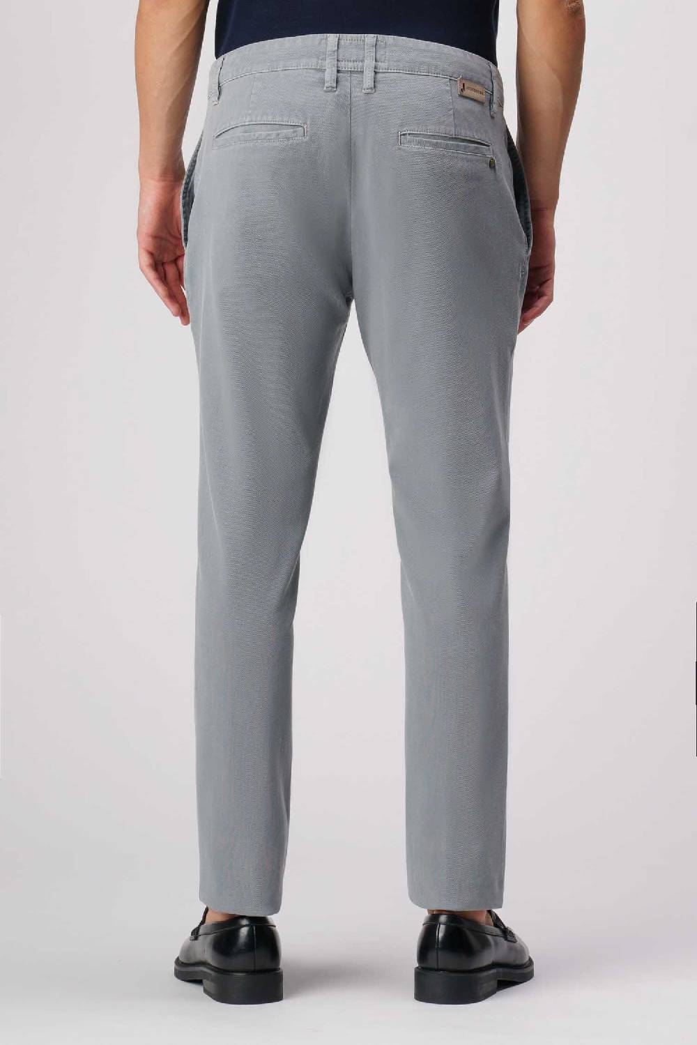 Jeckerson Jack- Pantalone chino con tasca americana in armatura raso grigio scuro I Più Venduti