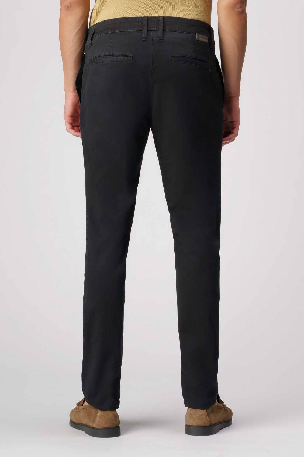 Jeckerson Jack- Pantalone chino con tasca americana in armatura raso nero Vendite Flash