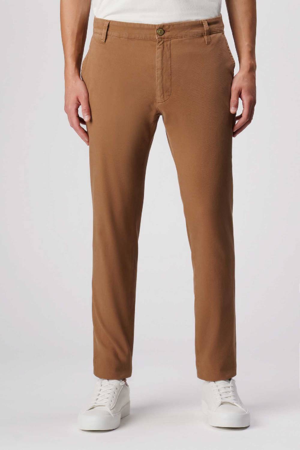 Jeckerson Jack- Pantalone chino slim fit in nido d'ape marrone chiaro Nuova