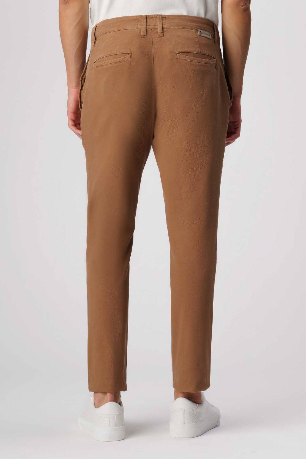 Jeckerson Jack- Pantalone chino slim fit in nido d'ape marrone chiaro Nuova