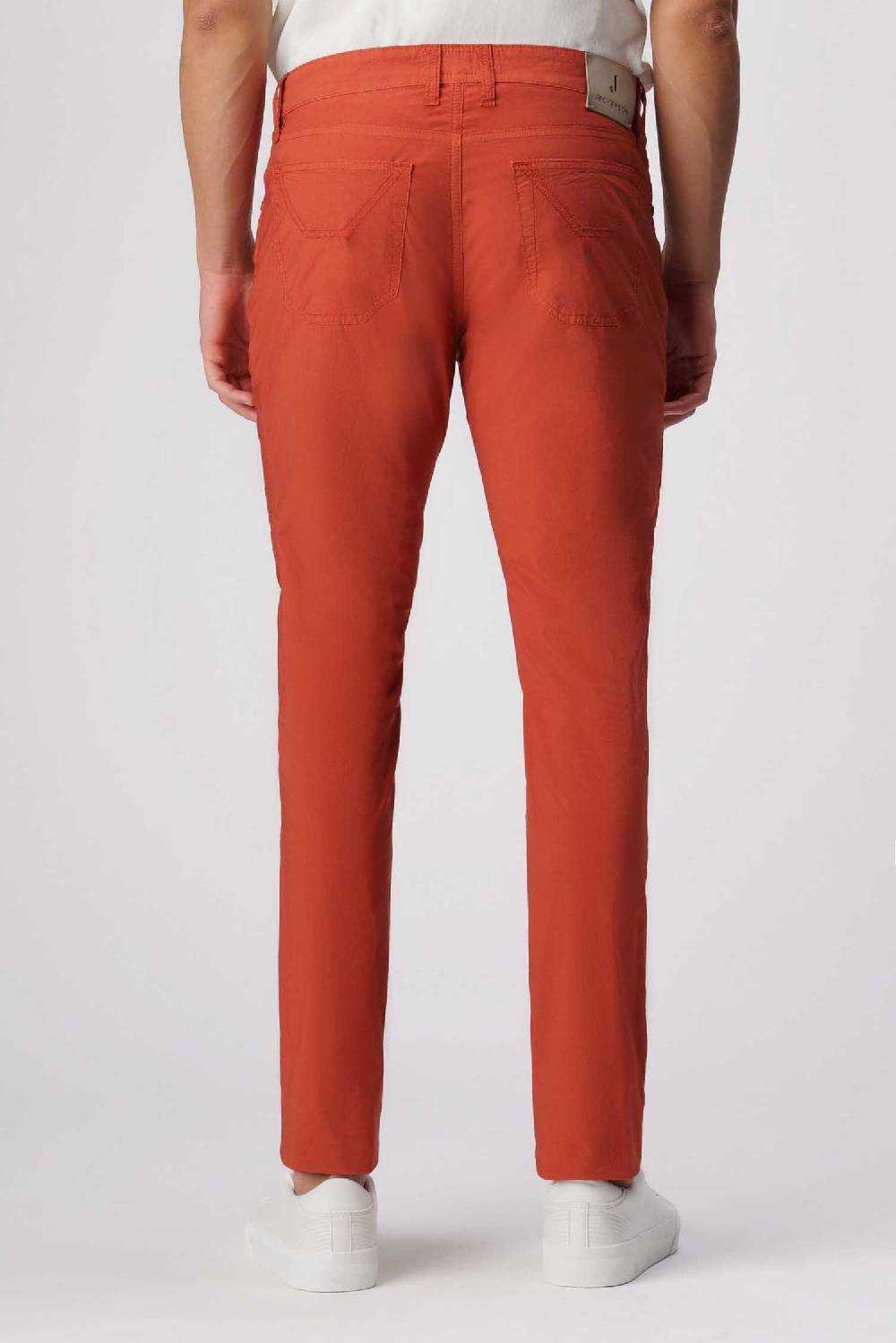 Jeckerson John - Pantalone 5 tasche con toppa arancio scuro Vendita