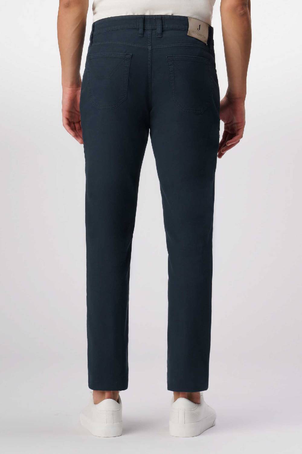 Jeckerson John - Pantalone 5 tasche con toppa in nido d'ape blu scuro Soddisfazione Garantita