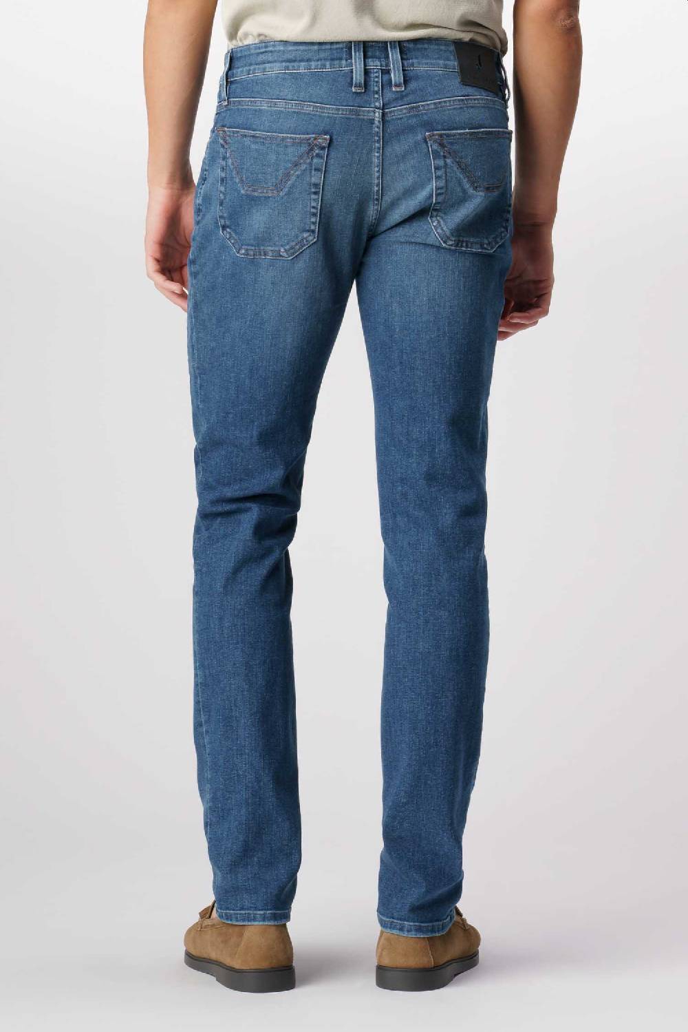 Jeckerson John - Pantalone con toppa in denim ecologico blu scuro Shopping Online