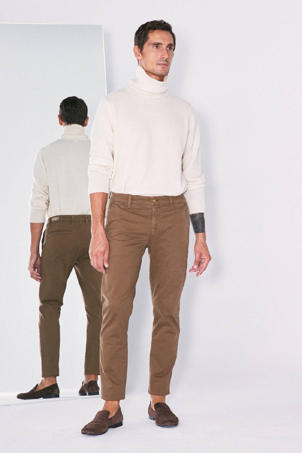 Jeckerson Chino slim fit in gabardina stretch Economico