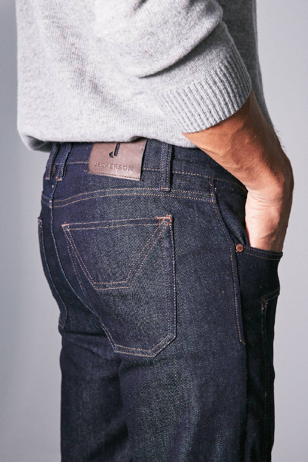 Jeckerson Pantalone 5 tasche con toppa in denim Online