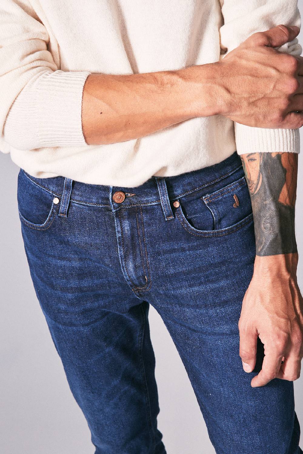 Jeckerson Pantalone 5 tasche slim fit in denim In Vendita