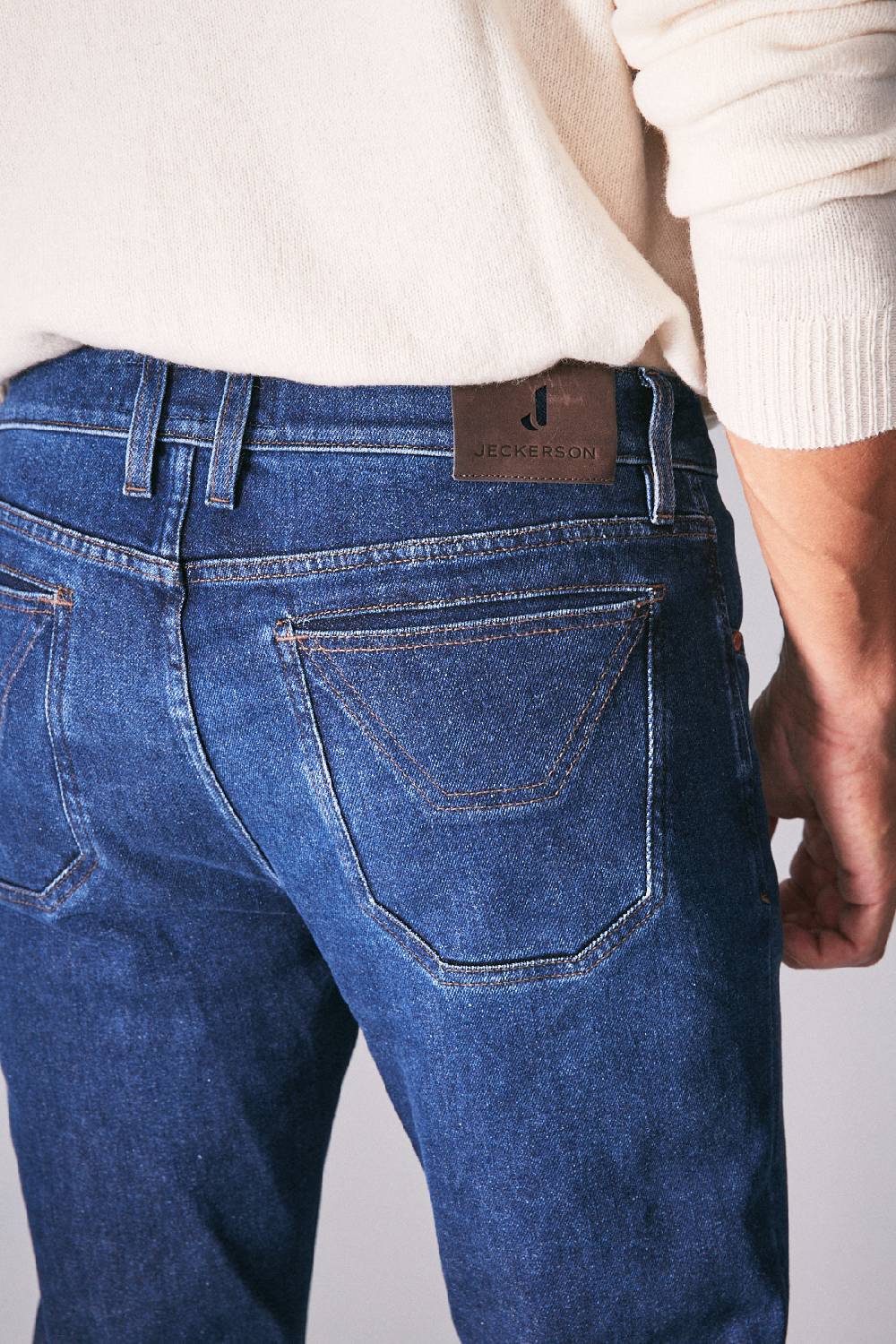 Jeckerson Pantalone 5 tasche slim fit in denim In Vendita