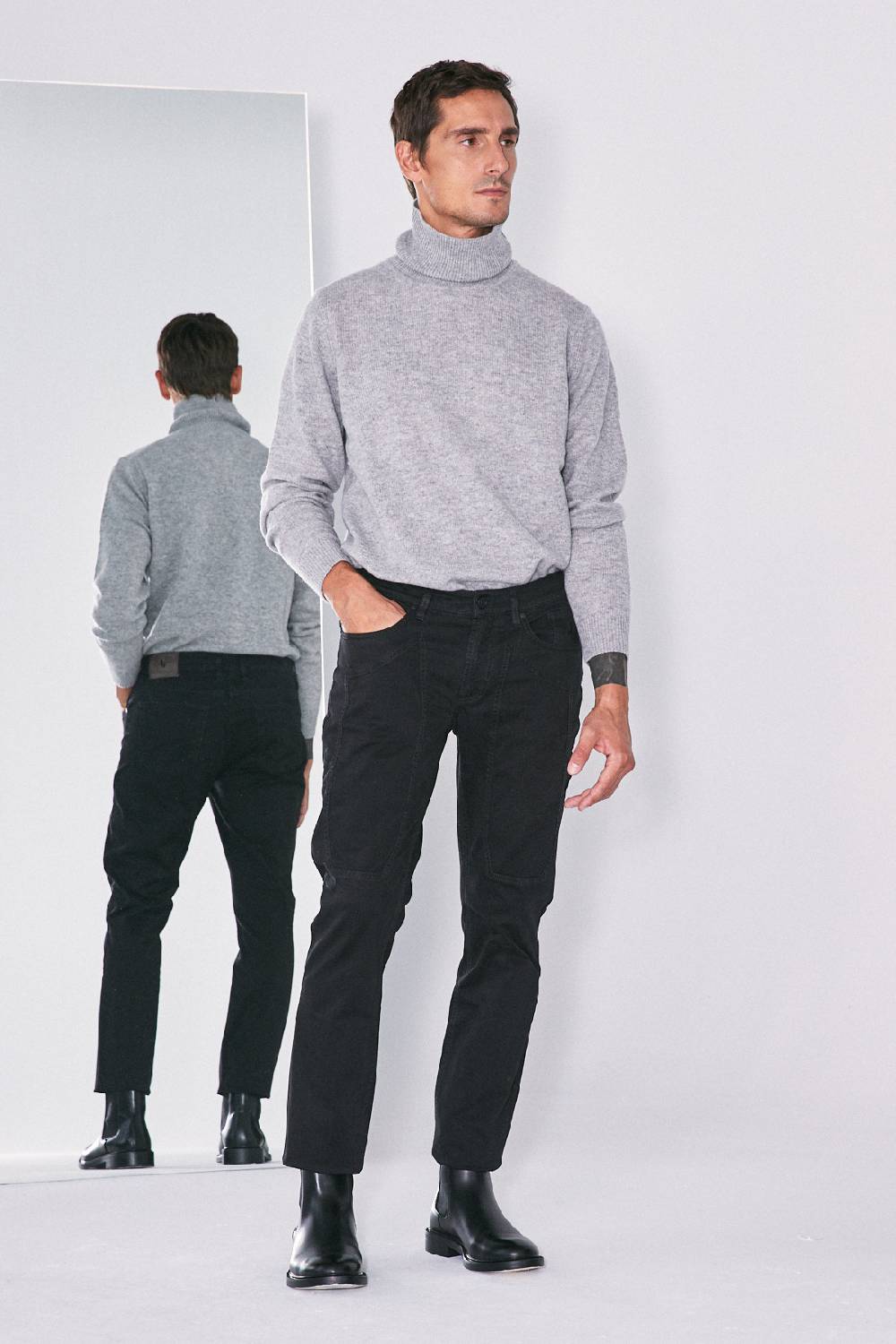 Jeckerson Pantalone slim fit con toppa Vendita Calda
