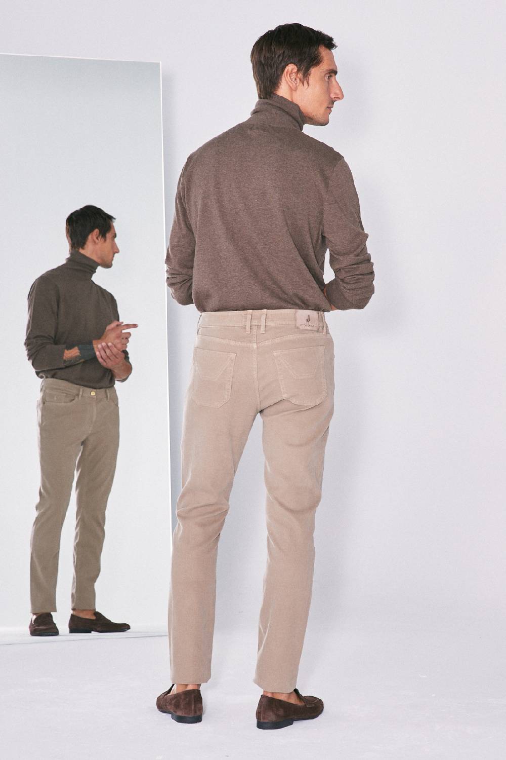 Jeckerson Pantalone slim fit in cotè de cheval Vendita Economica
