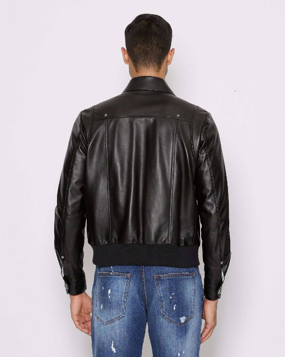 John Richmond Giacca in 100% pelle con chiusura con zip Outlet