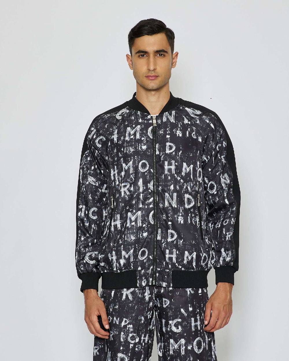 John Richmond Bomber con pattern decorativo allover In Vendita