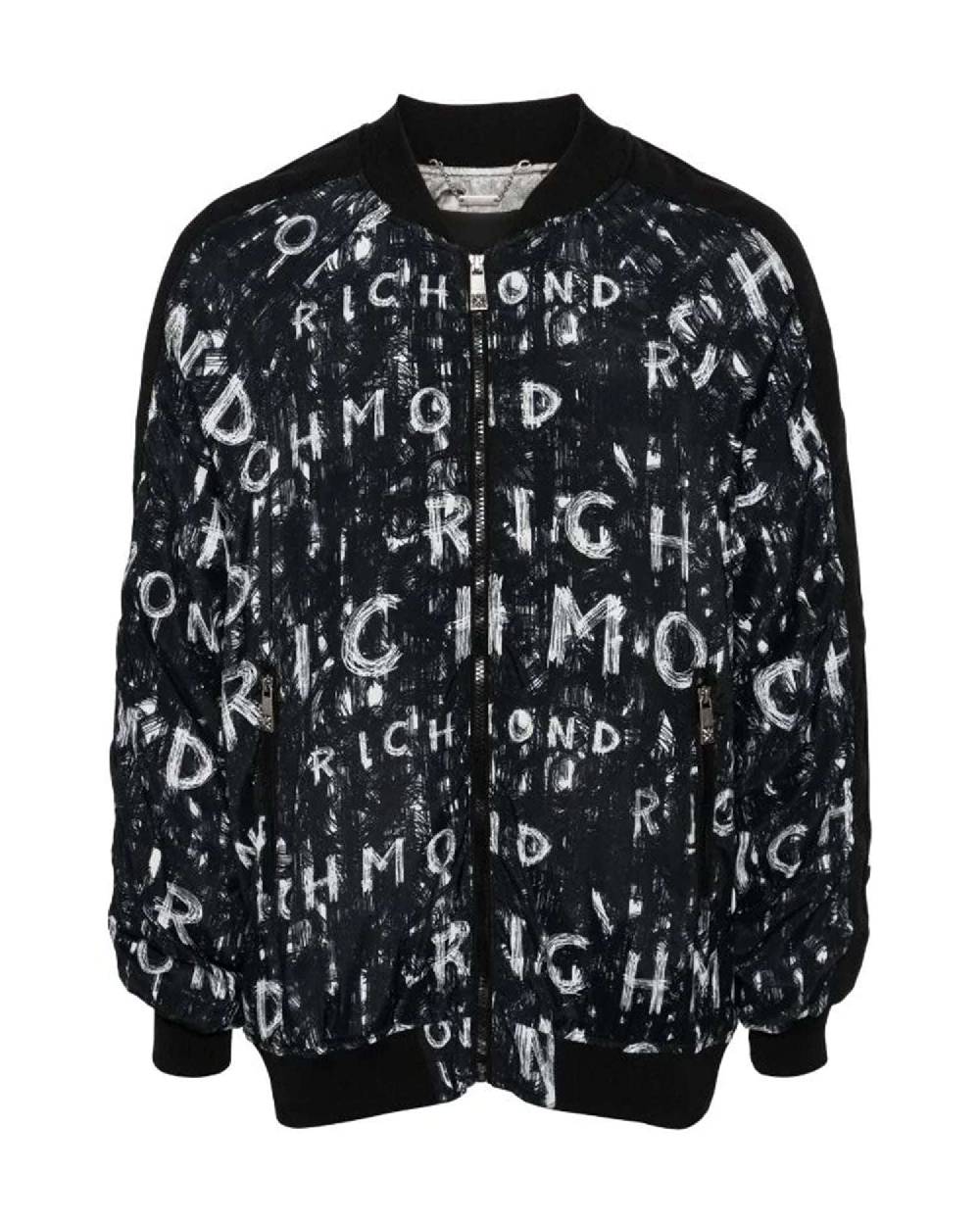 John Richmond Bomber con pattern decorativo allover In Vendita