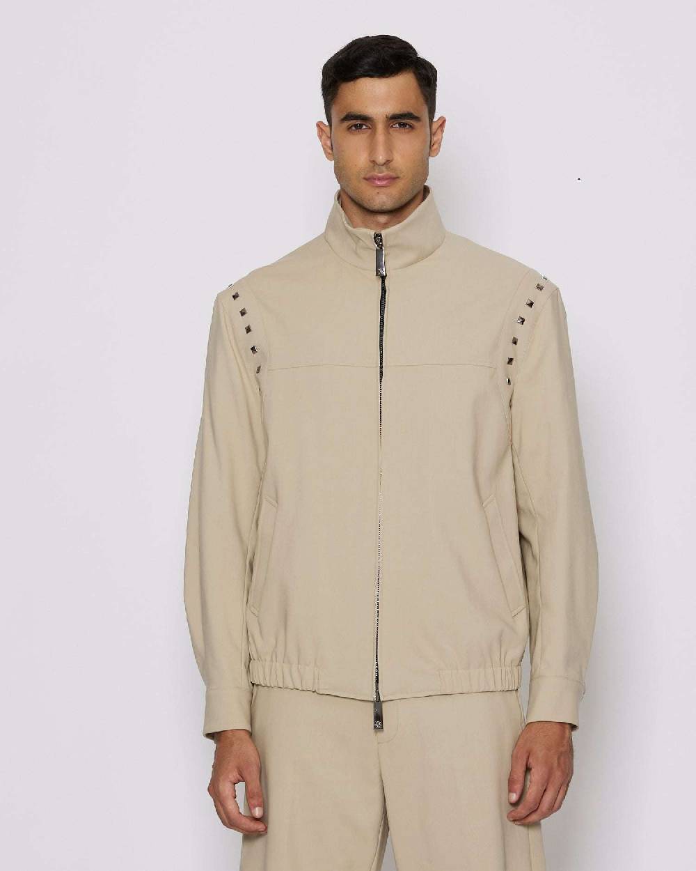 John Richmond Giacca con zip e borchie decorative Hotsell