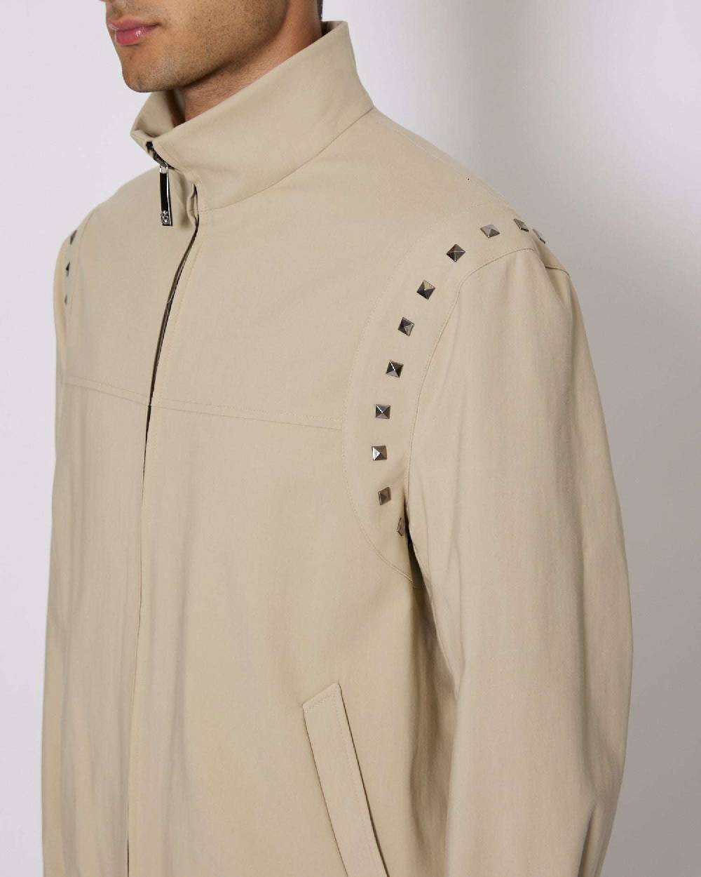 John Richmond Giacca con zip e borchie decorative Hotsell