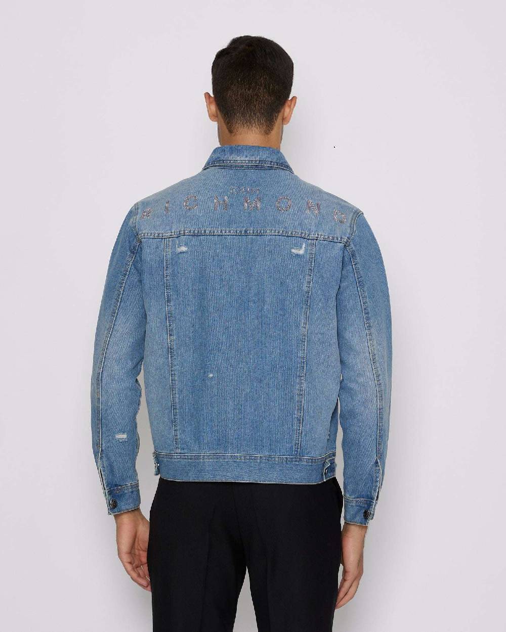 John Richmond Giacca in denim con tasche frontali Vendita Calda