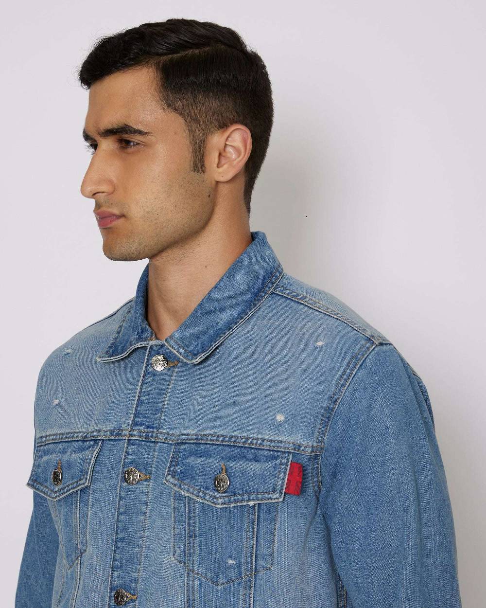 John Richmond Giacca in denim con tasche frontali Vendita Calda