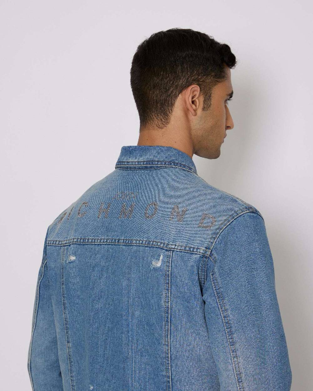 John Richmond Giacca in denim con tasche frontali Vendita Calda