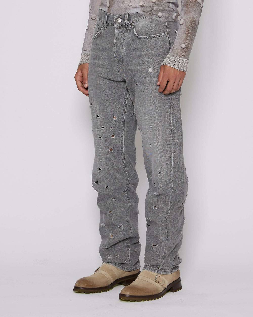 John Richmond Jeans regular con strappi sul davanti Saldi Di Fabbrica