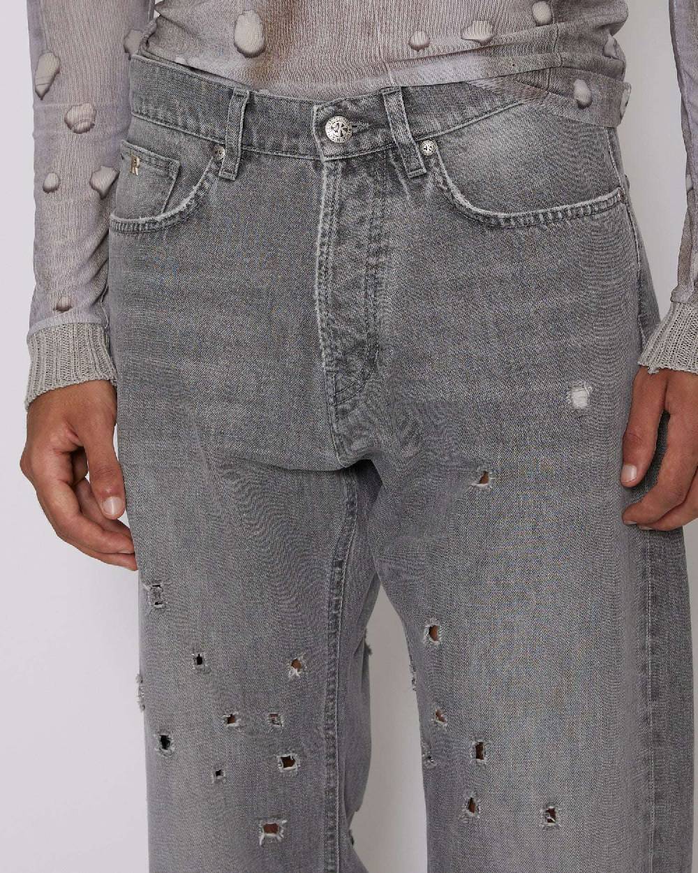 John Richmond Jeans regular con strappi sul davanti Saldi Di Fabbrica