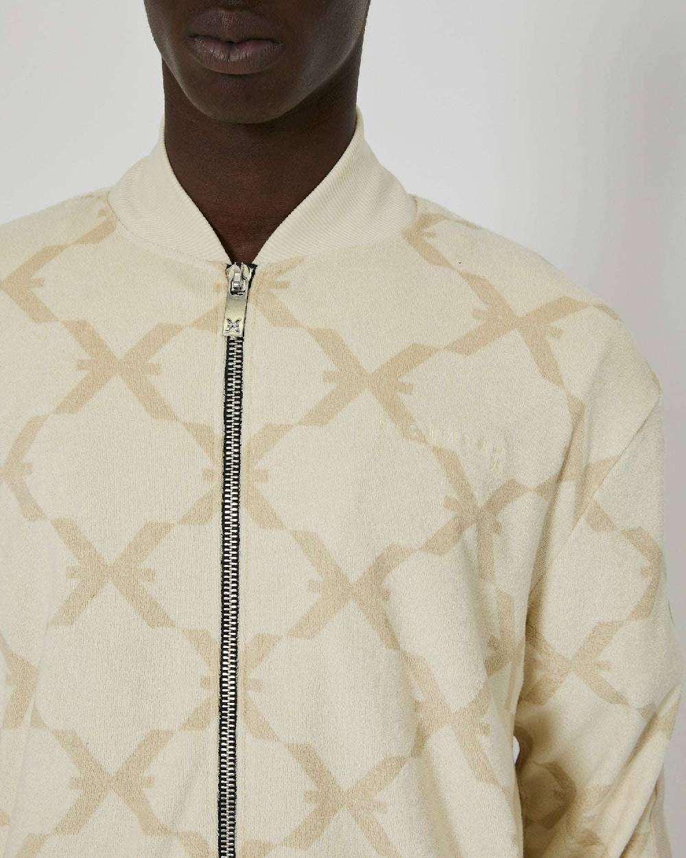 John Richmond Felpa stampata con logo e chiusura con zip Nuova