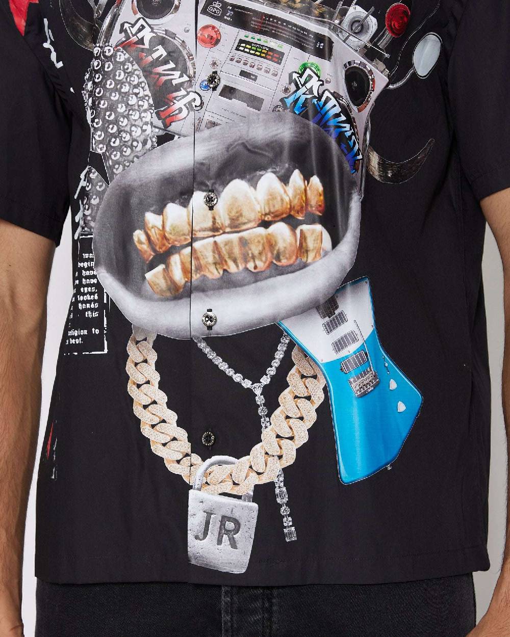 John Richmond Camicia con grafica sul davanti Moda