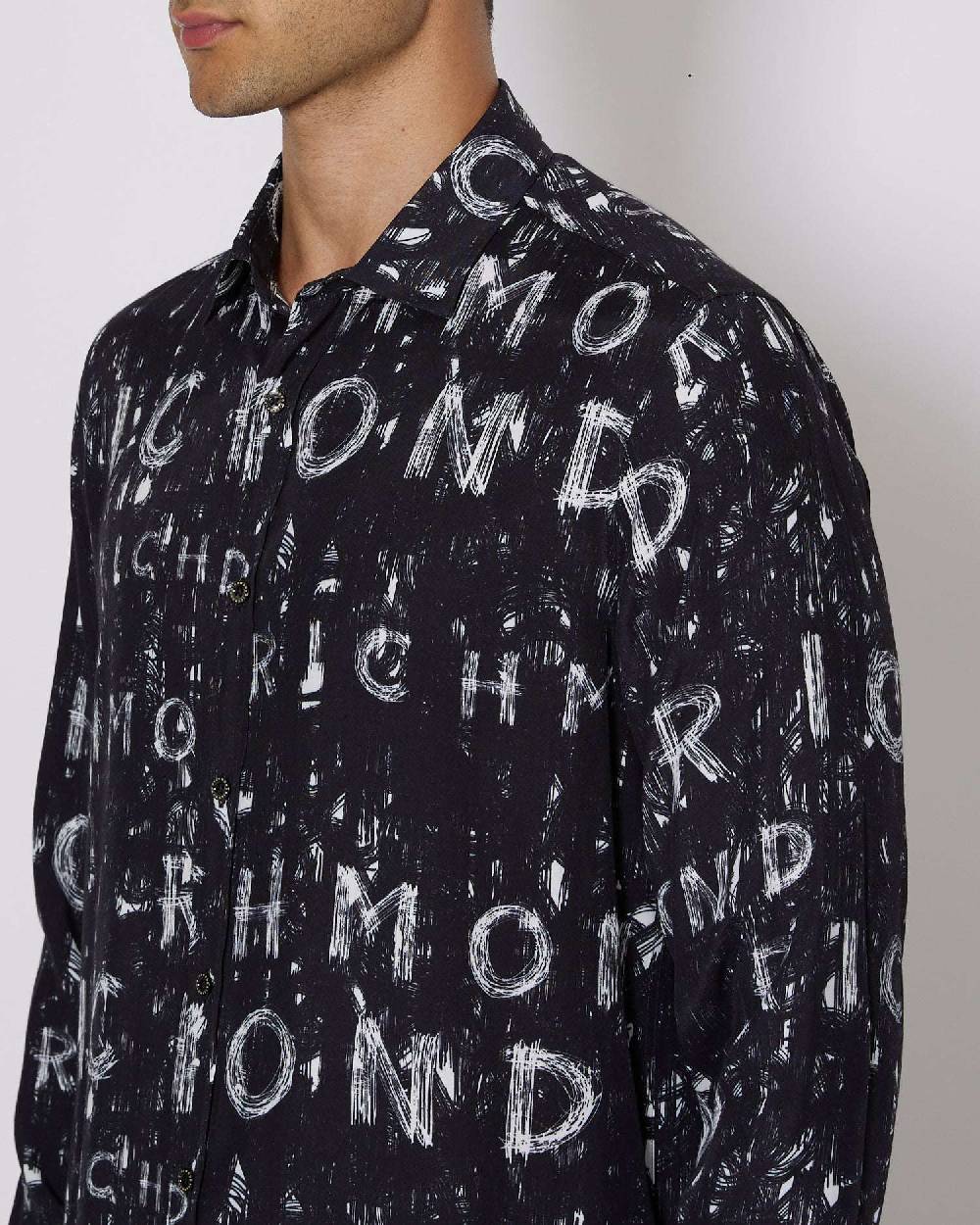 John Richmond Camicia con pattern tone sur tone 2025