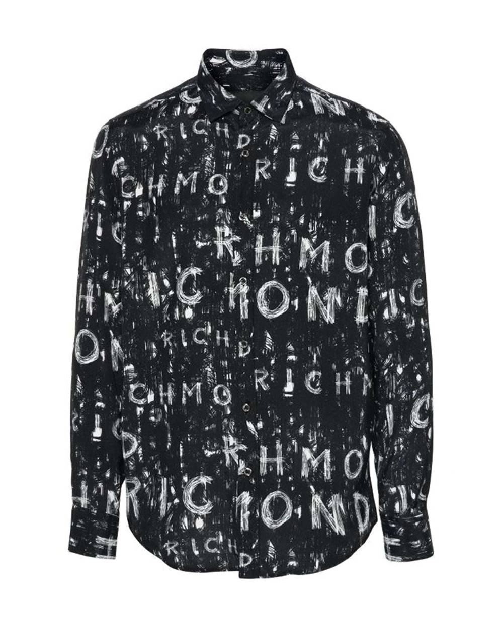John Richmond Camicia con pattern tone sur tone 2025