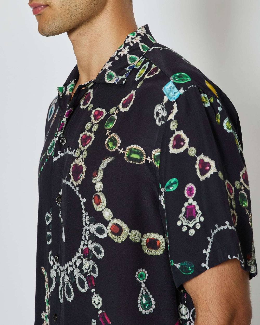 John Richmond Camicia con pattern tone sur tone Italy