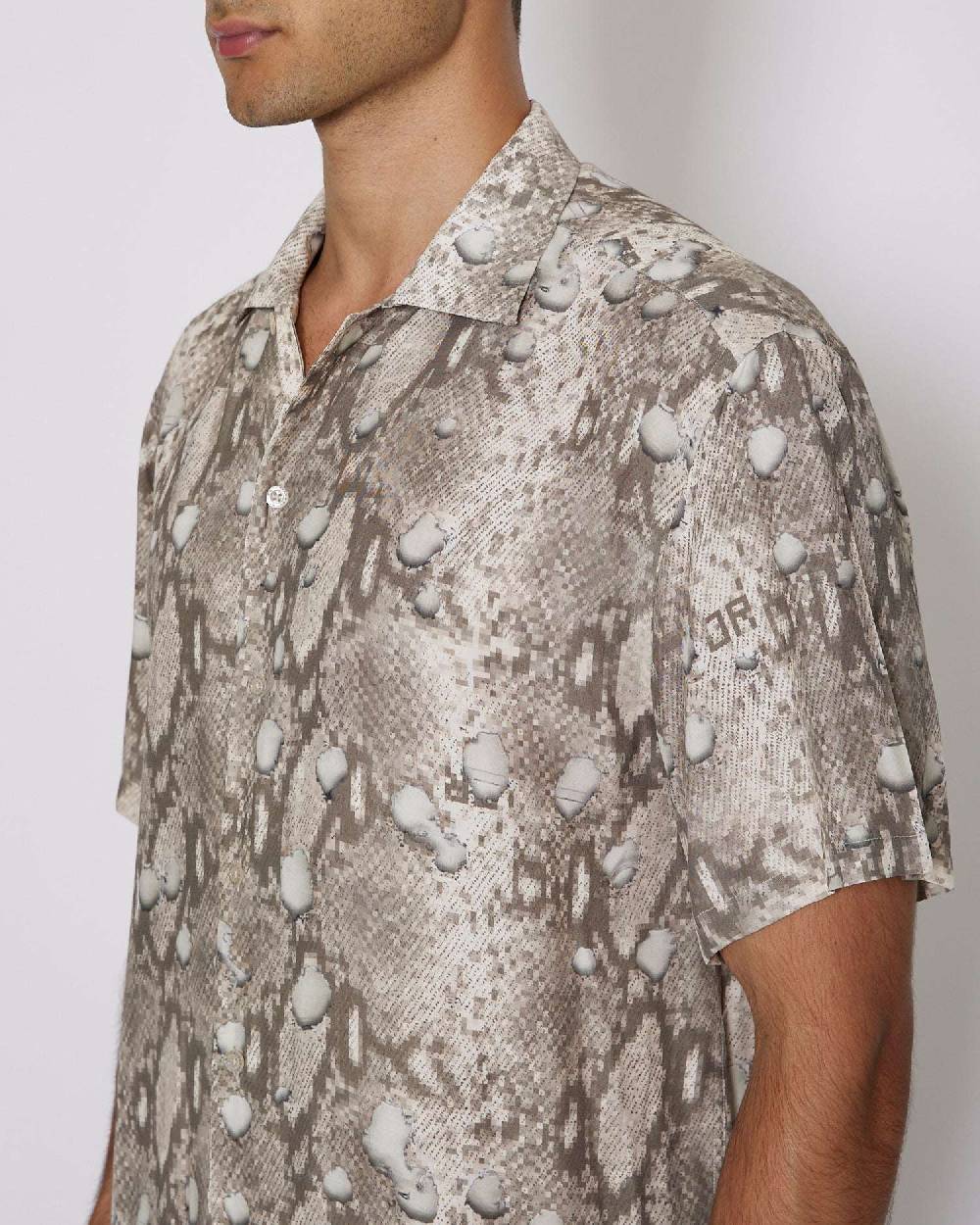 John Richmond Camicia con pattern tone sur tone Italia