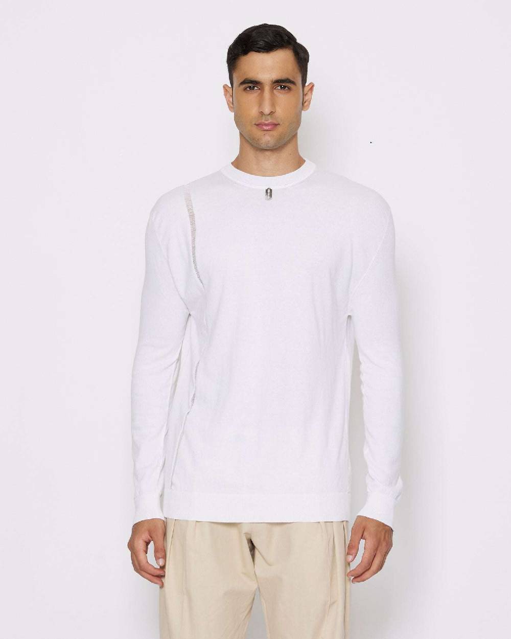 John Richmond Maglia in cashmere con etichetta metallica Qualità