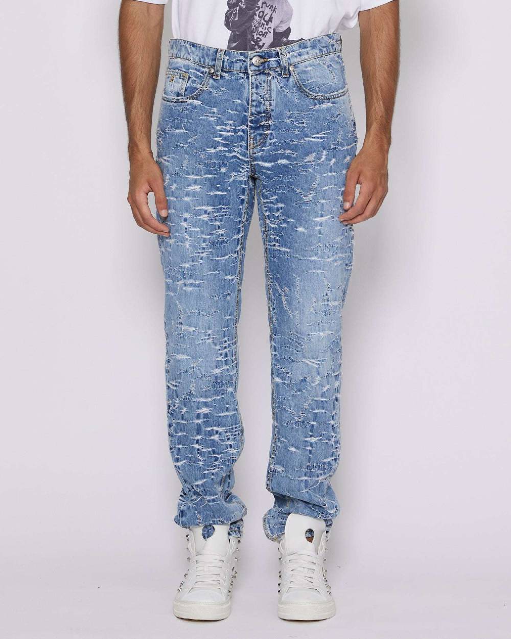 John Richmond Jeans slim con pattern Qualità Garantita