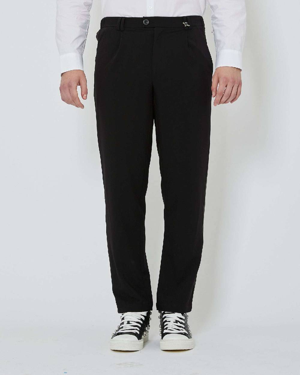 John Richmond Pantaloni regular con bande laterali In Vendita