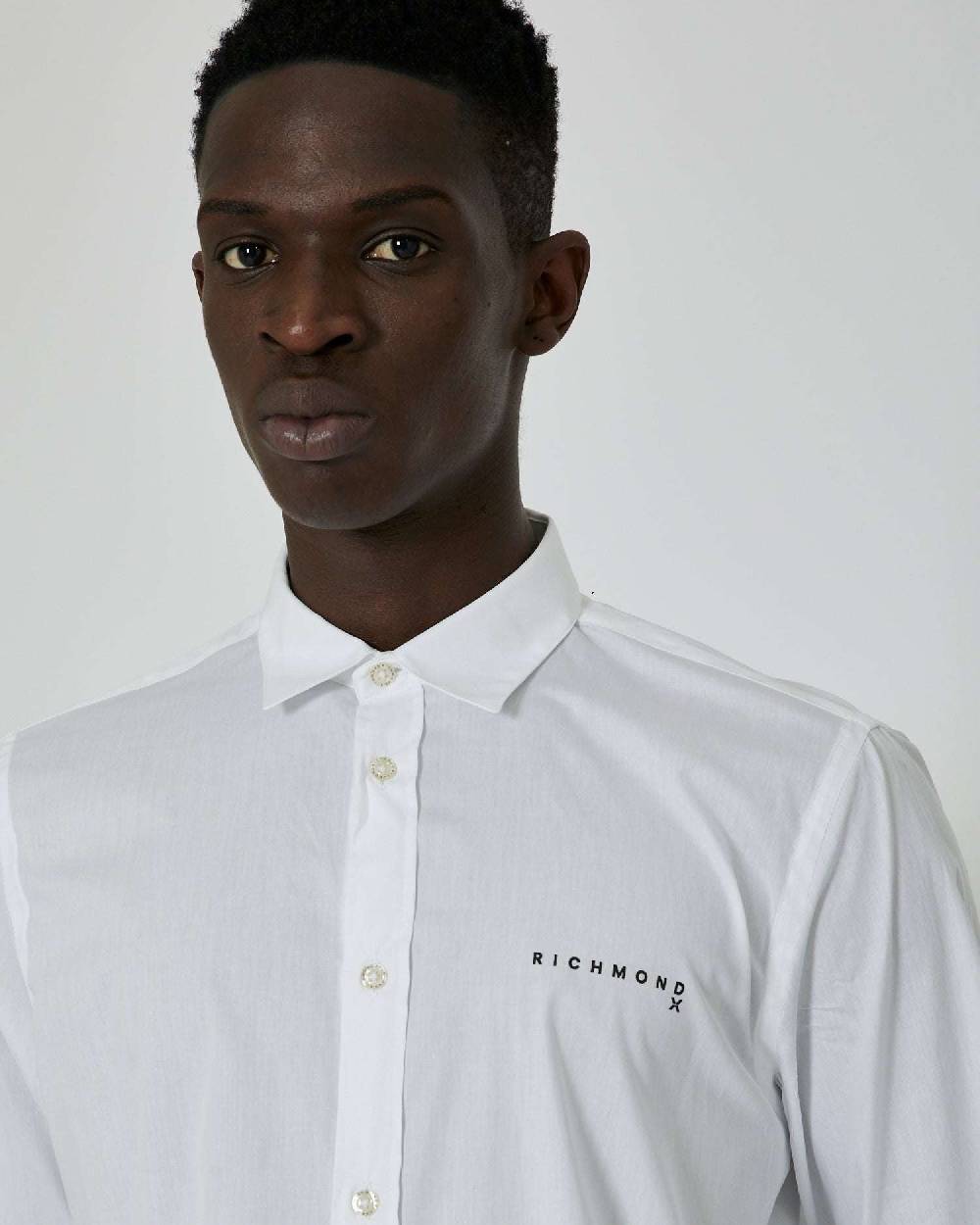 John Richmond Camicia con logo a contrasto sul davanti Hotsell