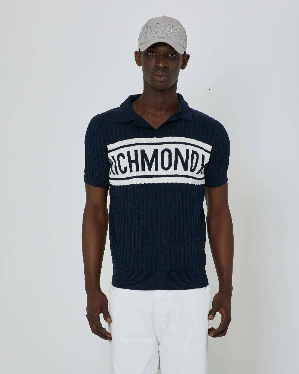 John Richmond Polo con logo bicolor sul davanti Vendite Flash