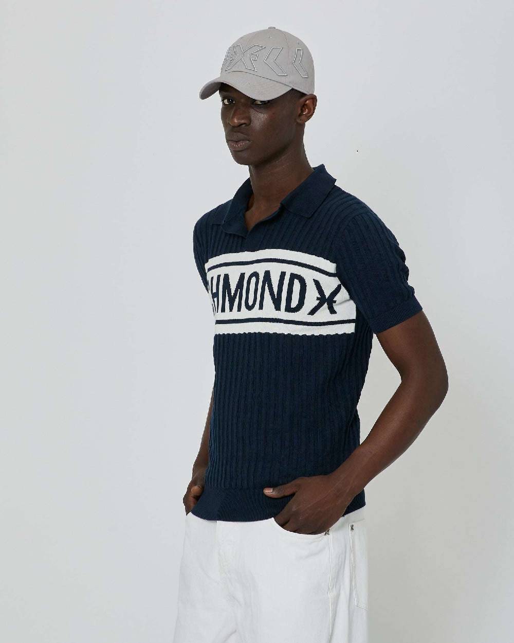 John Richmond Polo con logo bicolor sul davanti Vendite Flash