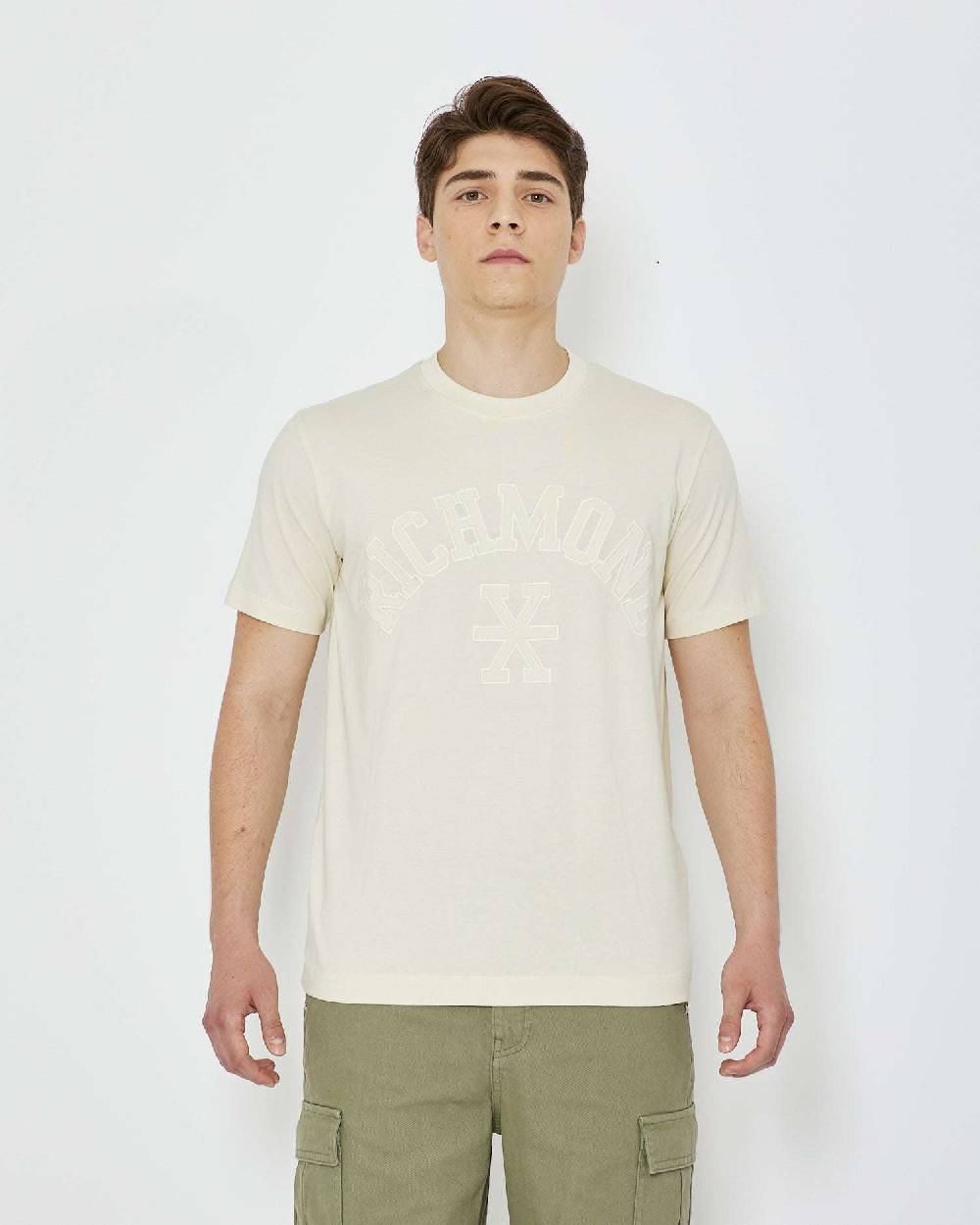John Richmond T-shirt con logo a contrasto sul davanti Negozio