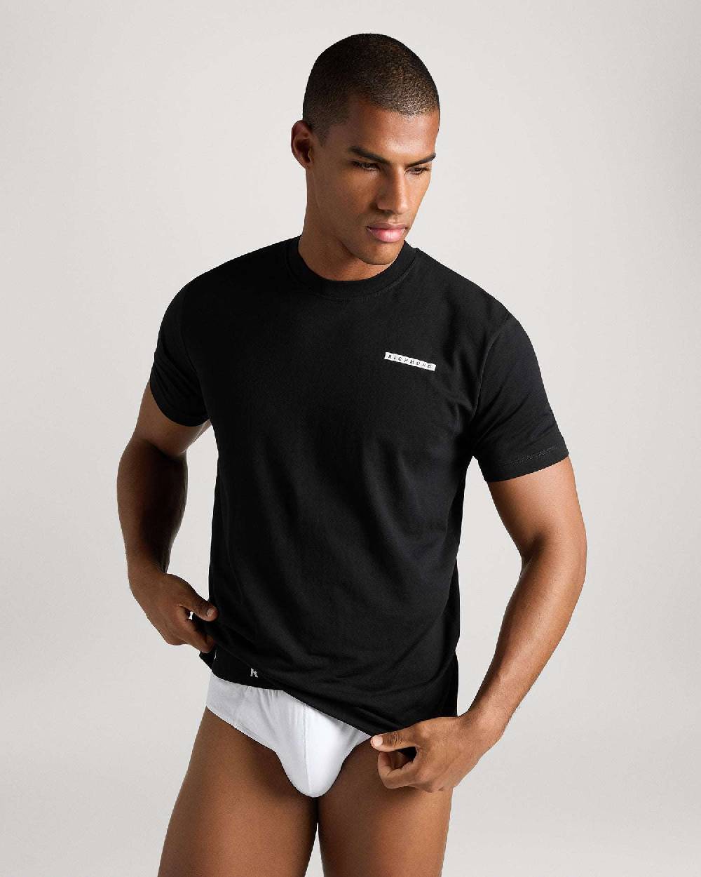 Richmondunderwear T-shirt regular con logo a contrasto Novità