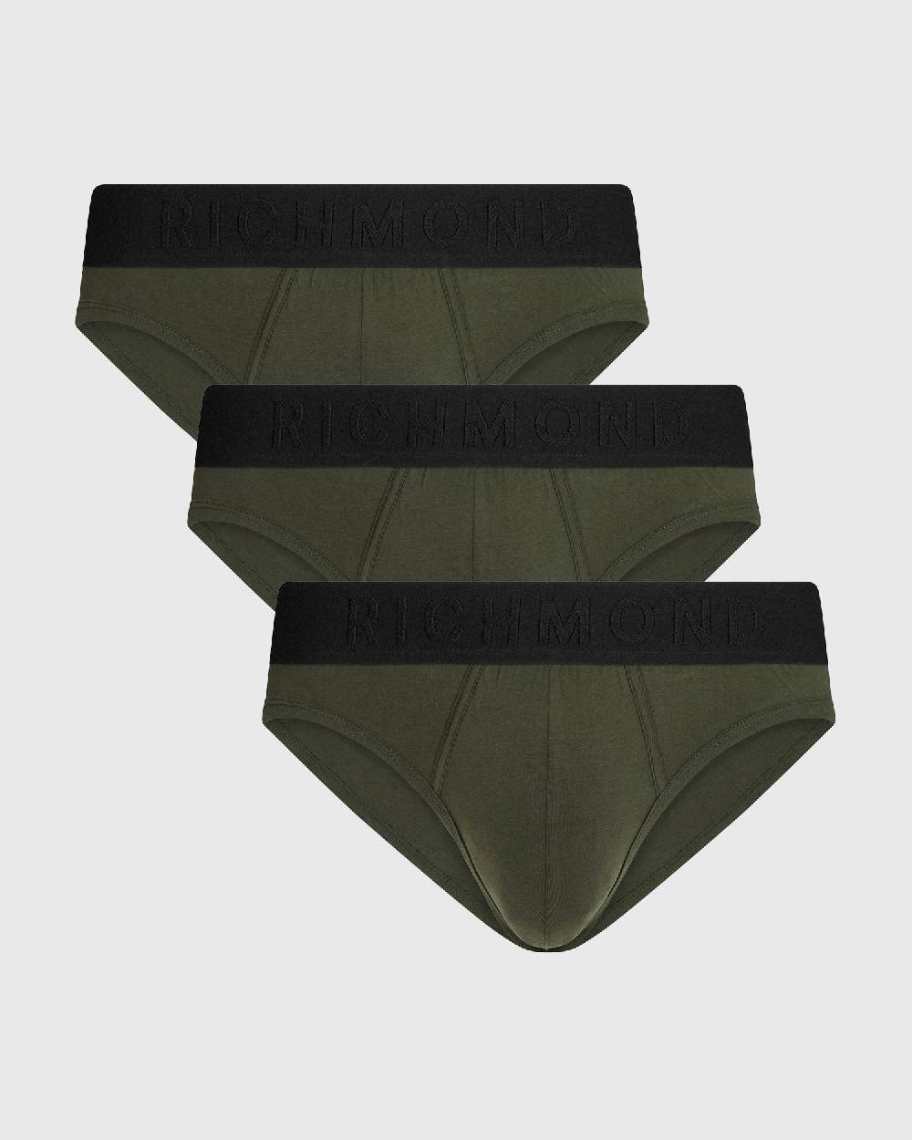 Richmondunderwear Tripack slip vita bassa tricolor in cotone pettinato Sconto