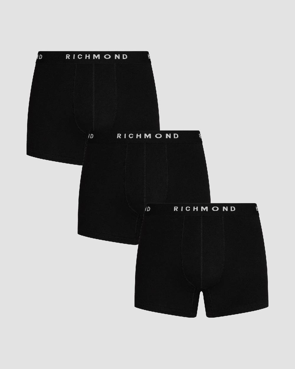 Richmondunderwear Tripack boxer tricolor vita bassa in cotone pettinato Offerta