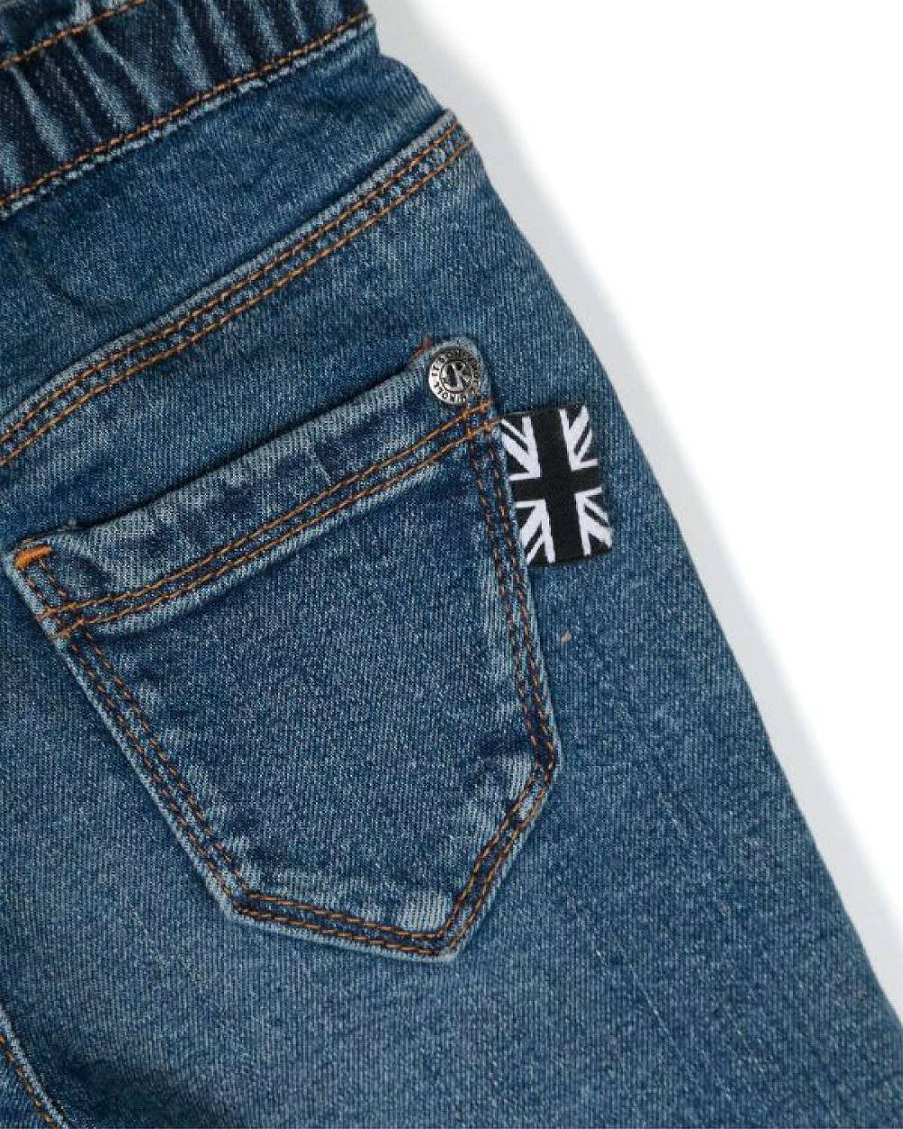 John Richmond kids Jeans con logo ricamato sul davanti Saldi