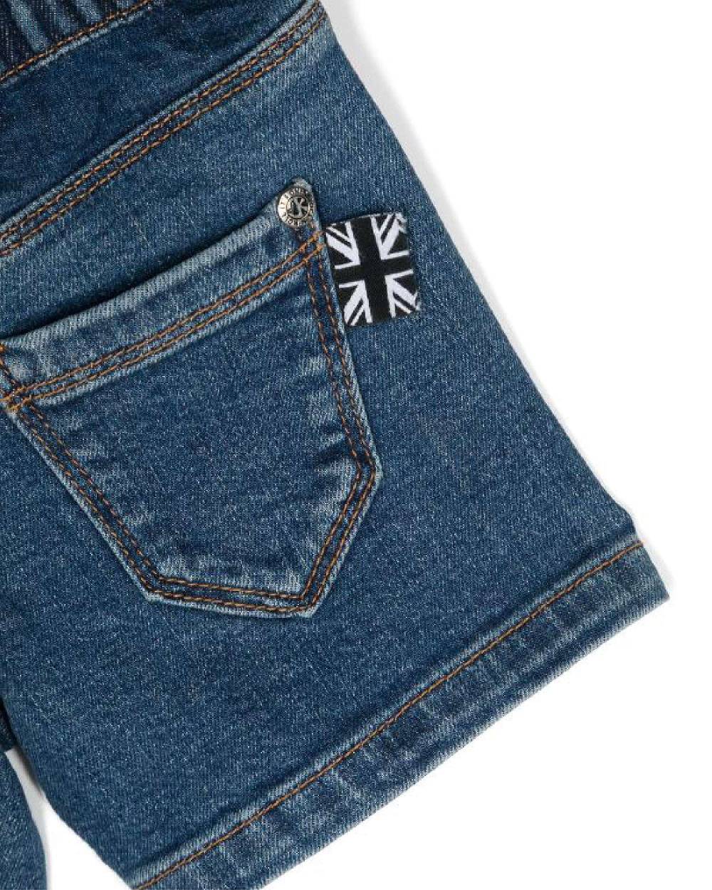 John Richmond kids Bermuda in denim con logo sul davanti Offerte