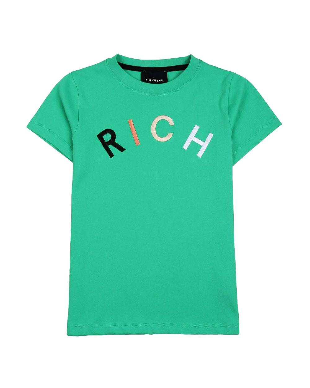 John Richmond kids T-shirt con logo sul davanti Saldi Di Fabbrica