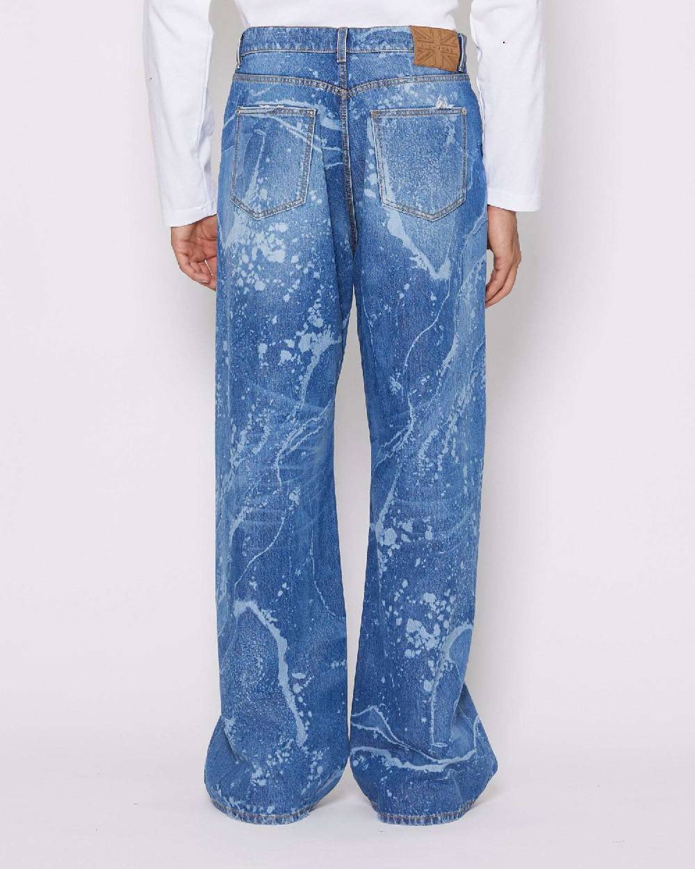 John Richmond Jeans gamba larga con strappi sul davanti Convenienza