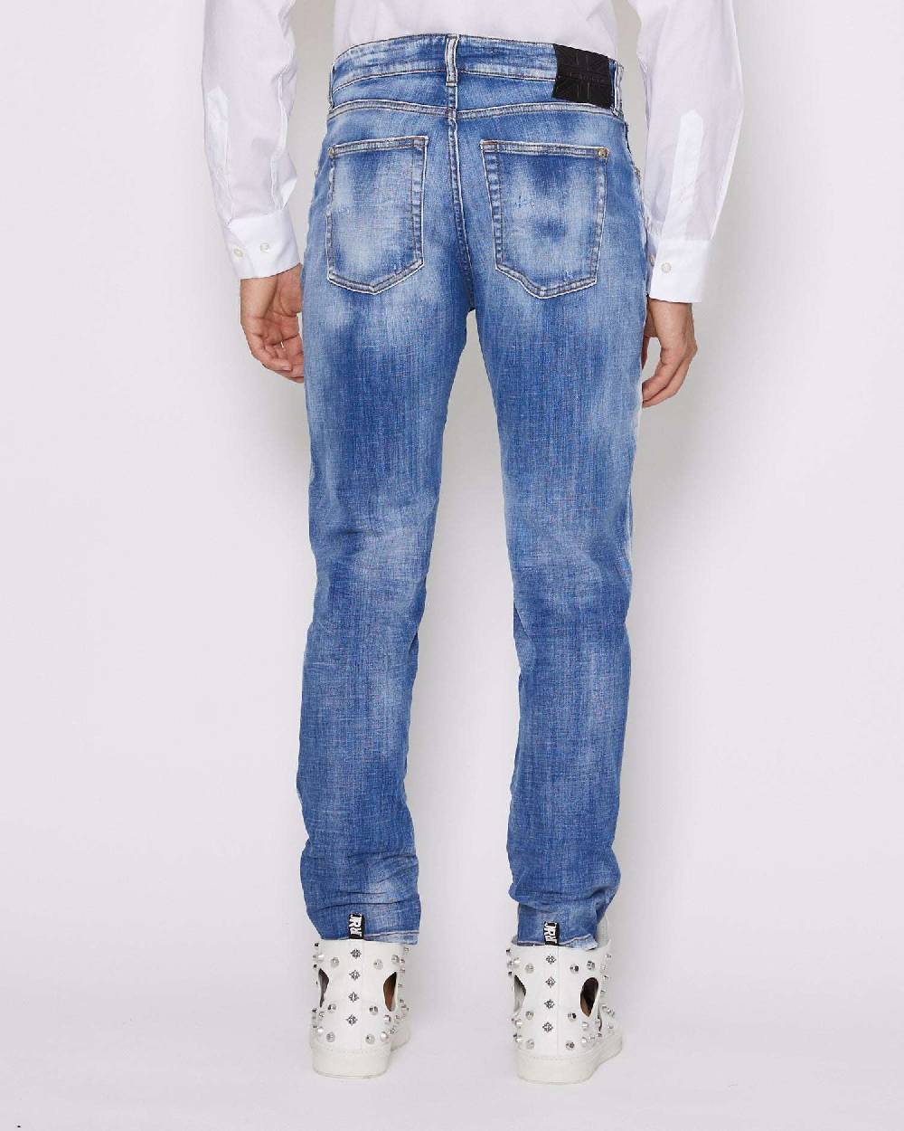 John Richmond Jeans slim con lavaggio effeto used Saldi