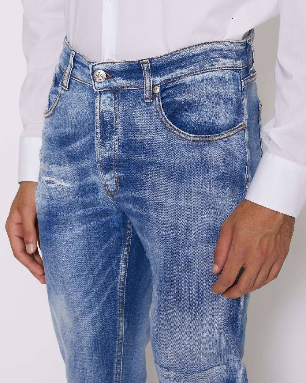 John Richmond Jeans slim con lavaggio effeto used Saldi