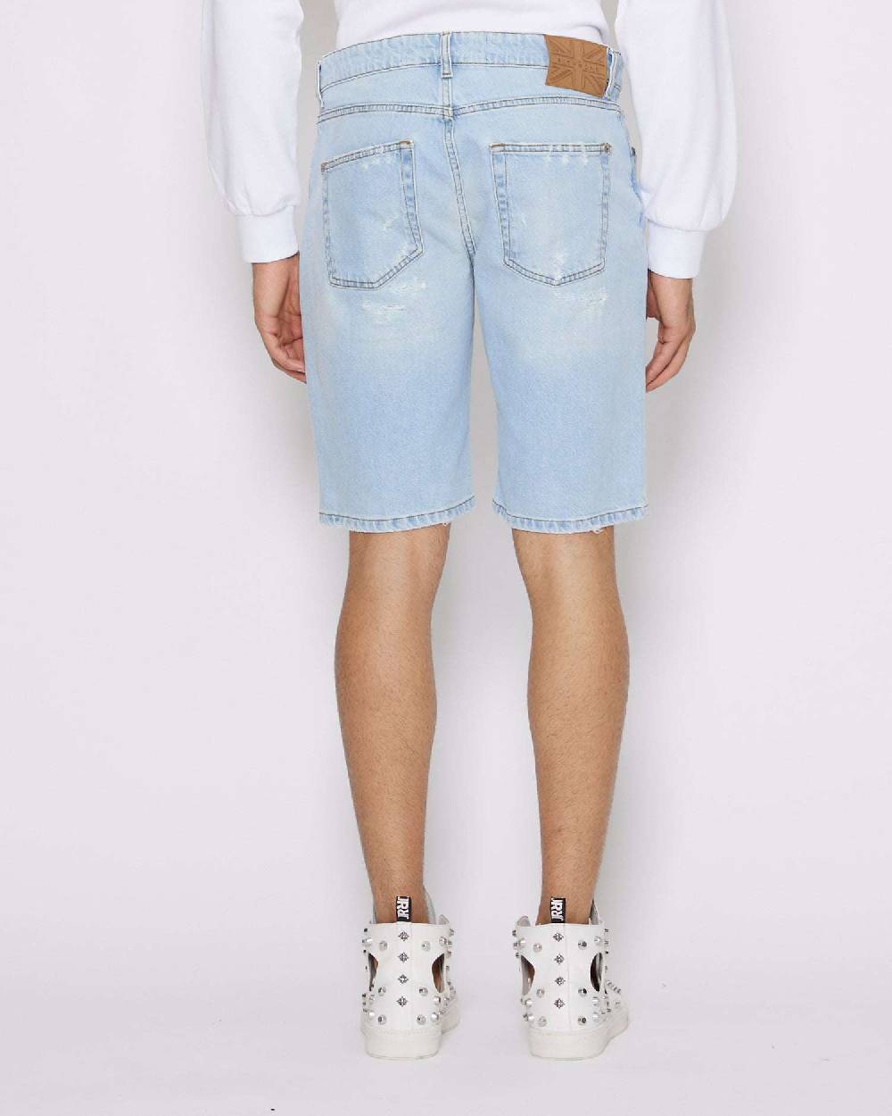 John Richmond Bermuda in denim In Saldo