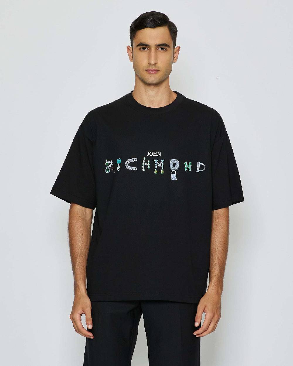John Richmond T-shirt con logo sul davanti Italia