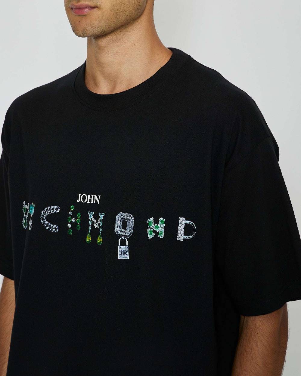 John Richmond T-shirt con logo sul davanti Italia